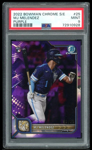 MJ Melendez 2022 Bowman Chrome Sapphire Rookie Purple /25 PSA 9 #25 RC POP 4
