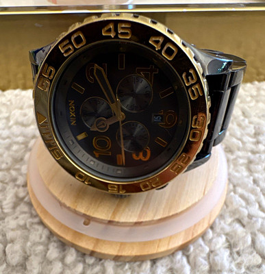 Nixon 42-20 Chrono Men's Quartz Chronograph 300m Black/Gold SS Watch