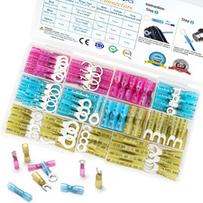 120Pcs Heat Shrink Wire Connectors, Waterproof Automotive Marine Electrical Term