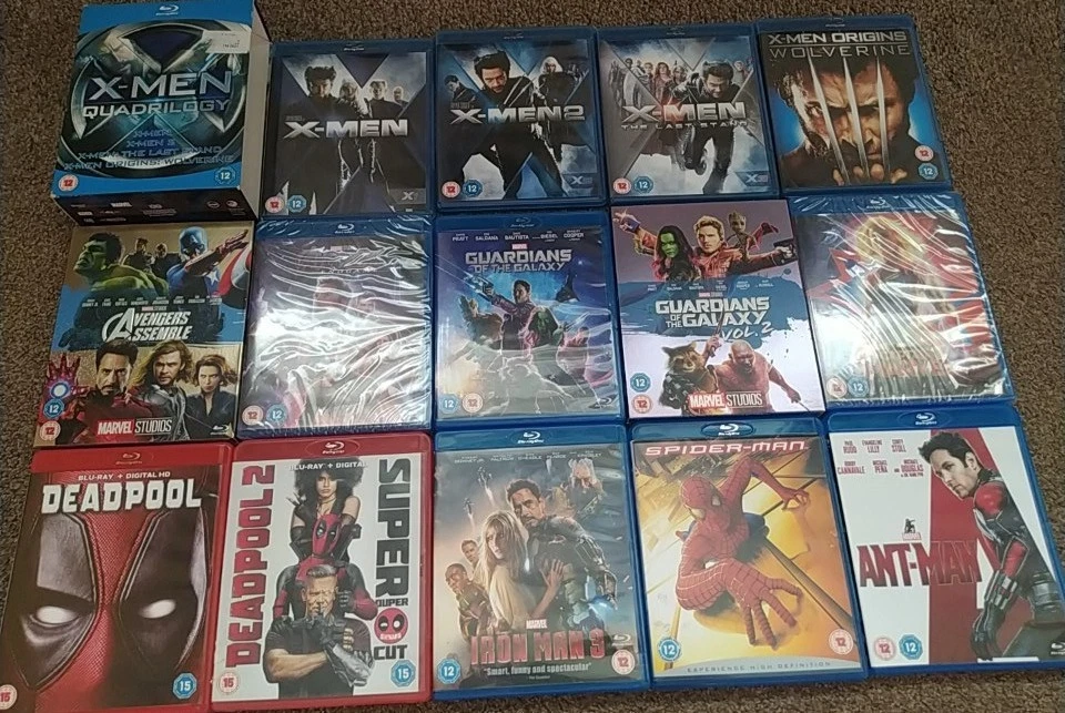 Blu Ray Bundle Marvel Superhero Films x 14 (4 Sealed) X-Men boxset - Image 3 of 3