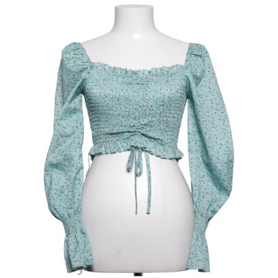 Answer, Crop Top, Größe: XS/S, Grün/Mehrfarbig, Blumen, Damen #Ye0