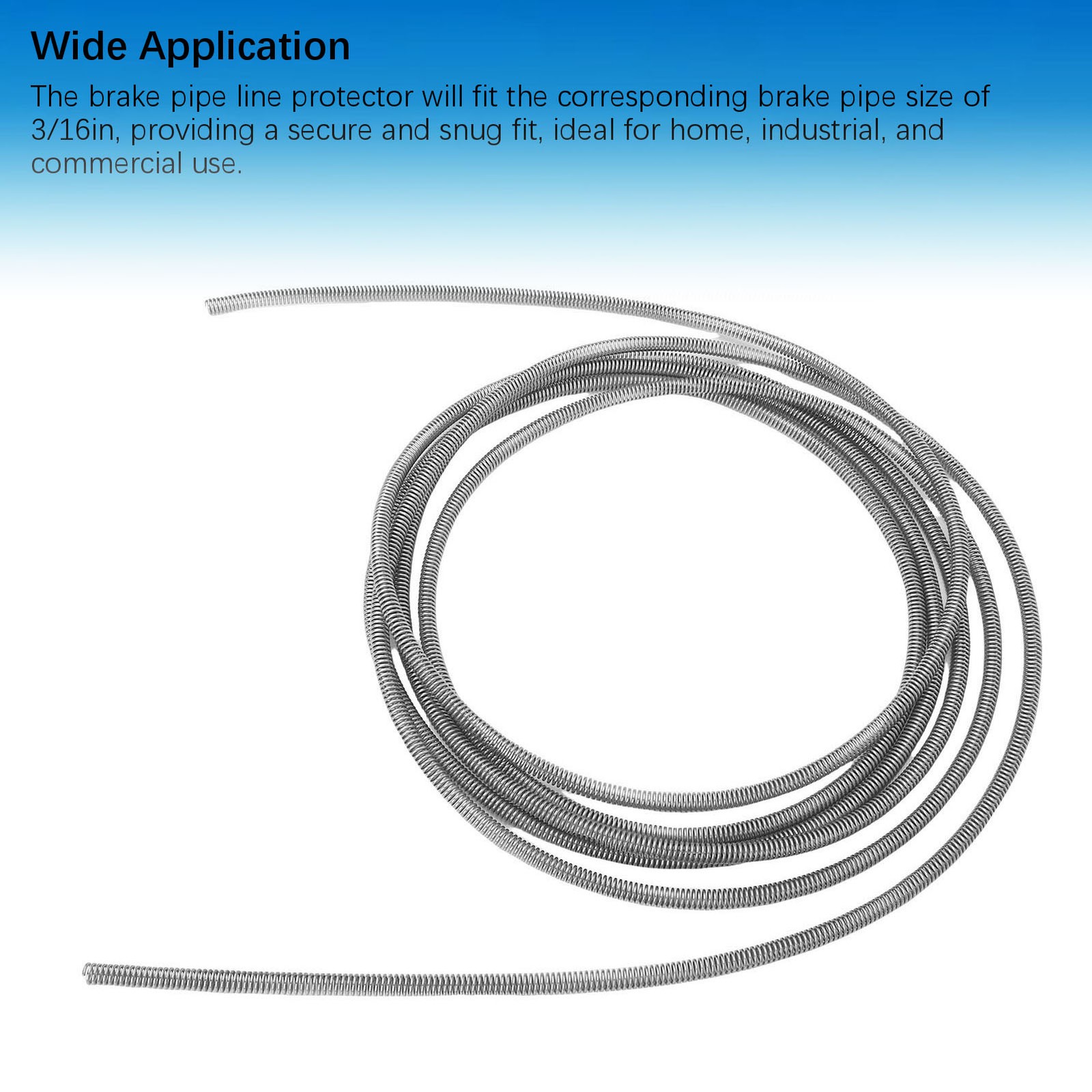 16ft Stainless Steel Brake Line Protector For 3/16in Tube Easy To Use