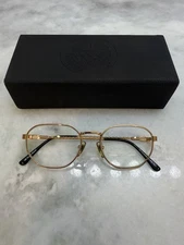 Vintage Frames Detroit Player 18K Yellow Gold Sunglasses Clear