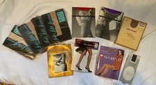 Lot of 12 Pair Vintage Stockings  Thigh Highs Great Brands Assorted Size/Color