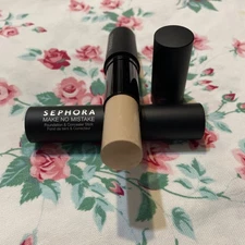 Sephora Make No Mistakes Foundation & Concealer Stick 01 DRIFTWOOD HTF 2 Units