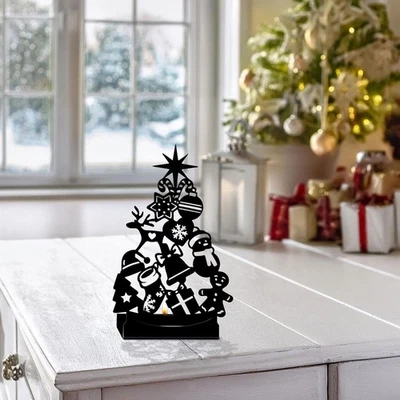 Bougeoir en fer de Noël, décoration d'intérieur pratique pour - Photo 1/4