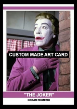 Cesar Romaro as The Joker In Batman - Custom ACEO Art Novelty Card Blank Back