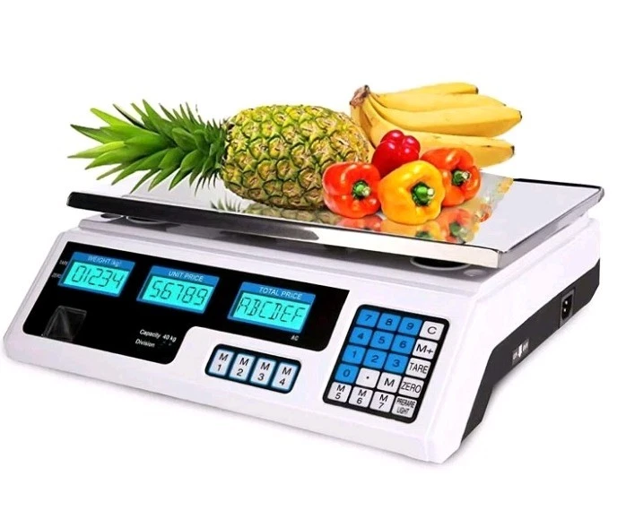 Bilancia Elettronica Calcolo Prezzi IPX7 30kg: Impermeabile Con Display LCD Retroilluminato. Perfetta Per Mercati, Negozi E Alimenti Commerciali. Batteria Ricaricabile. - 3