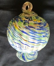 Hand Blown Glass Hanging Hummingbird Feeder  missing stopper - FREE SHIPPING 