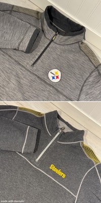 Tommy Bahama Half Zip Sweatshirt NFL Pittsburgh Steelers Reversible Size XL