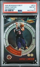 Vince Carter 1999 Bowman'S Best Techniques Techniques #BT4 PSA 8 Toronto Raptors