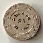 Slots A Fun Las Vegas Nevada $1 Casino Chip Hot Stamp — photo 1