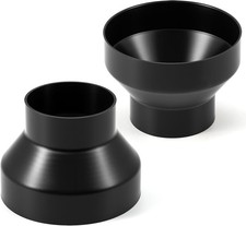 2 Pcs 6 to 4 Inch Duct Reducer Increaser ABS Air Duct Adapter Fan or Dryer Vent