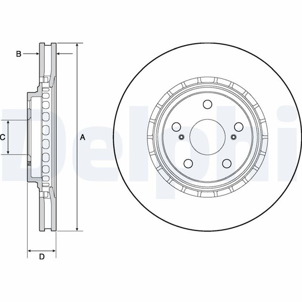 2X Delphi Bremsscheibe BG4691C FüR Toyota RAV Highlander RX Lexus Kluger NX 4 3-image