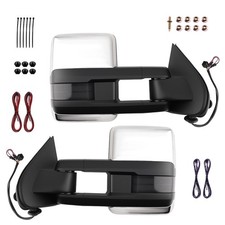 Power Rear View Mirror For Gmc Sierra 2500hd 3500hd 15-19 Arrow Light Pair