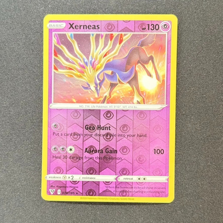 Xerneas 78/185 Reverse Holo Rare SWSH04: Vivid Voltage Pokemon TCG