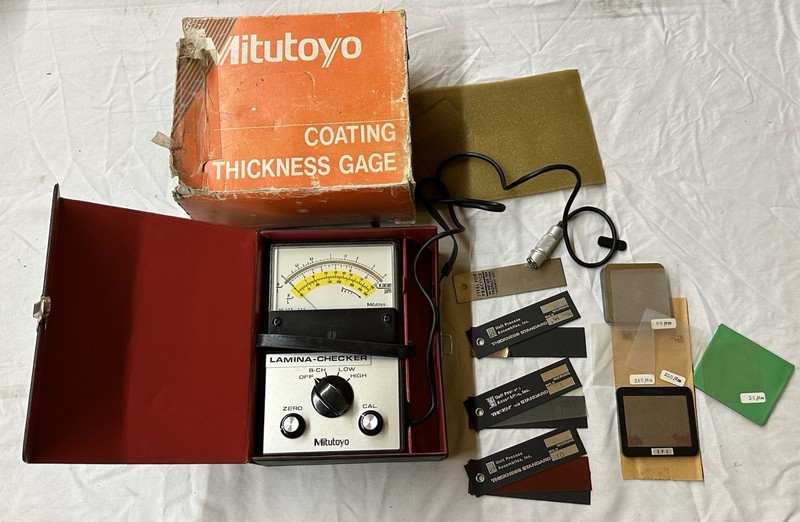 Mitutoyo Coating Thickness Gauge W- Case, Lamina-Checker  Original Box Accurate
