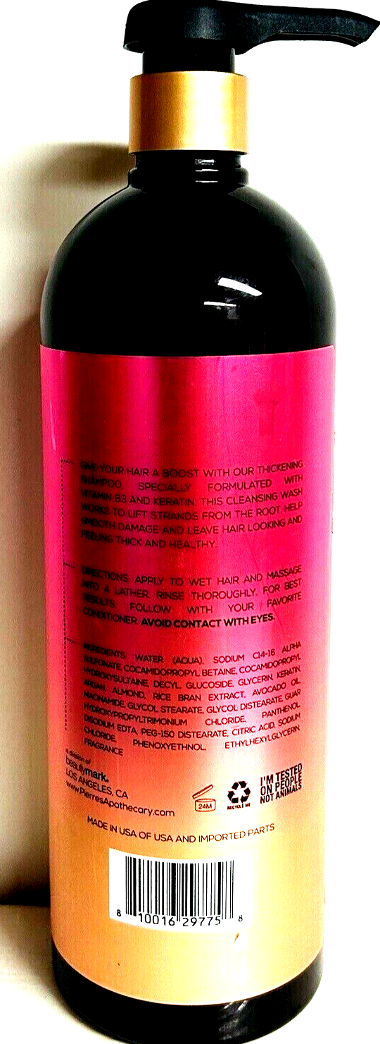 Pierre’s Apothecary Thickening Shampoo with Vitamin B3 & Keratin 33.8