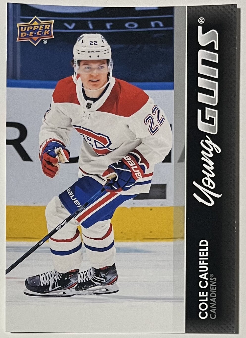 Cole Caufield 2021-22 Upper Deck Young Guns Oversized Jumbo Rookie RC #201