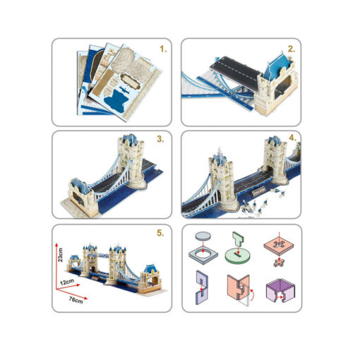 Cubic Fun Tower Bridge 120pcs 3D Puzzle DIY Architecture Model Building Kit - Picture 3 of 4