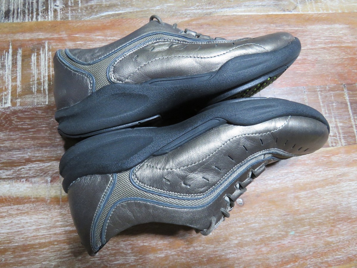 Clarks Caroline Janna Sneaker Donna Bronzo Metallizzato - Pelle Liscia Con Zip Laterale 6 US Wide