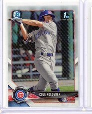 2018 Bowman Chrome Cole Roederer 1st Bowman Refractor Chicago Cubs