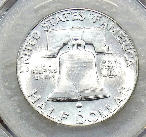 1948 P Franklin Half Dollar PCGS MS64FBL Full Bell Lines Frosty White PQ #V61C - Picture 4 of 4