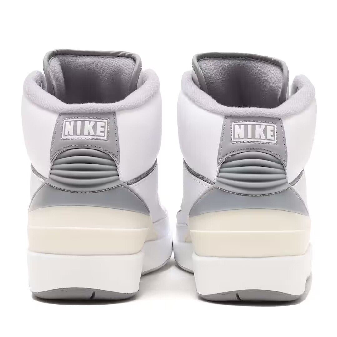 Authentic Nike AIR JORDAN 2 RETRO GS WHITE AND CEMENT GREY