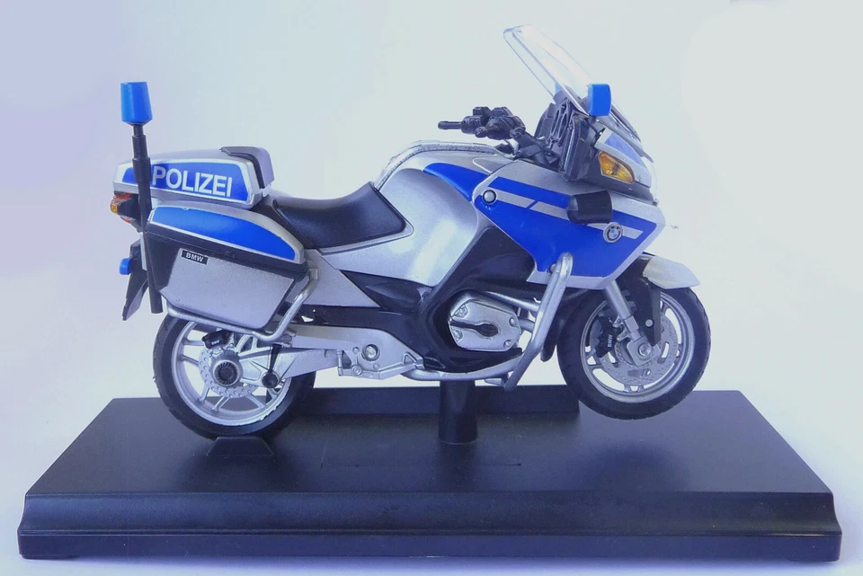 Sonder-Edition: BMW Polizei Motorrad R1200 RT Modell 1:18, NEU+OVP von Welly  - Bild 2 von 4