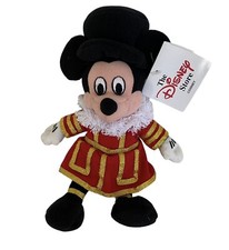Disney Store Beefeater Mickey Mouse Beanie Bean Bag Plush Toy NWT