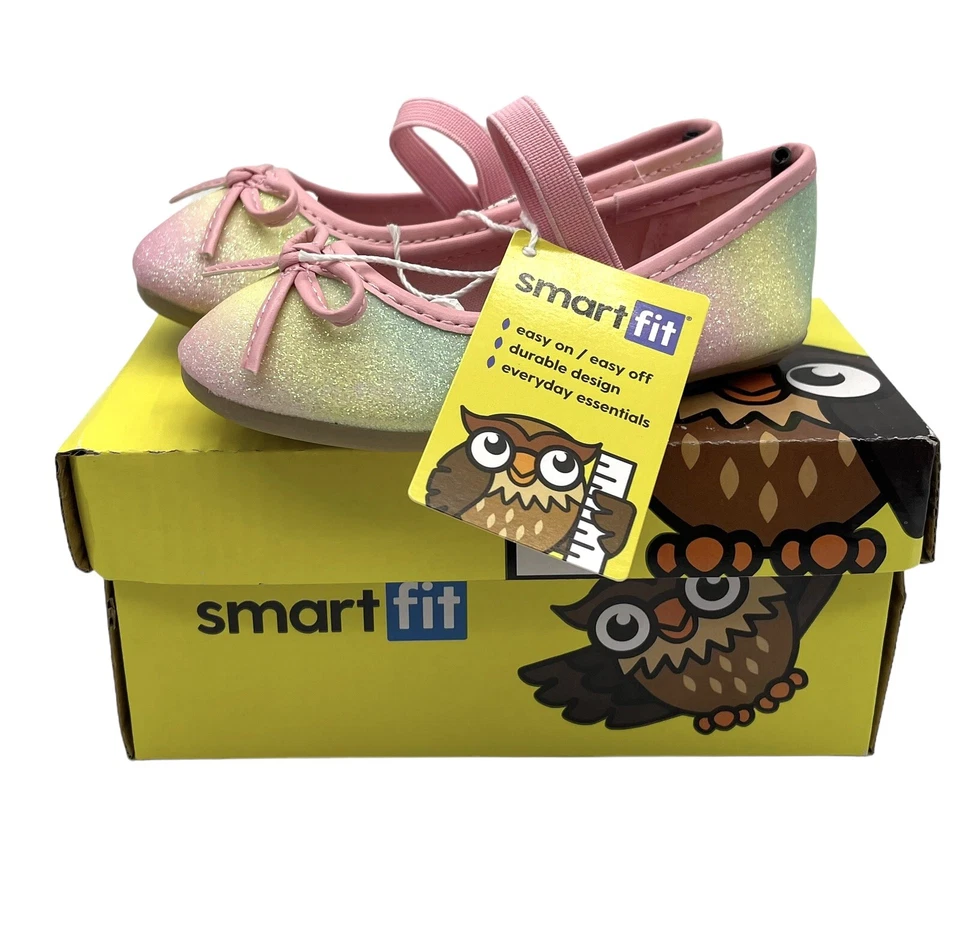 Zapatos planos de ballet Mary Jane brillantes arco iris Smartfit para niños pequeños talla 6 Foto 3 de 4