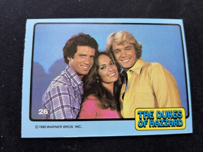 1980 Donruss The Dukes of Hazzard Card # 26 Luke, Daisy, Beau (EX)