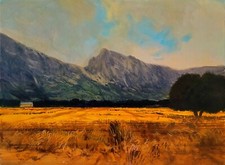 "senza titolo" - 1990 - Tempera su tavola legno di Silvestro Pistolesi cm 57x79