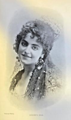 1898 Vintage Magazine Illustration Actress Marguerita Sylva