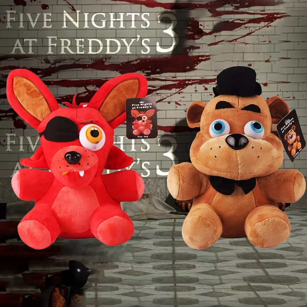 Five Nights at Freddy's FNAF Plushie Toys Purple Shadow And Gold Bear Plush  2PCS