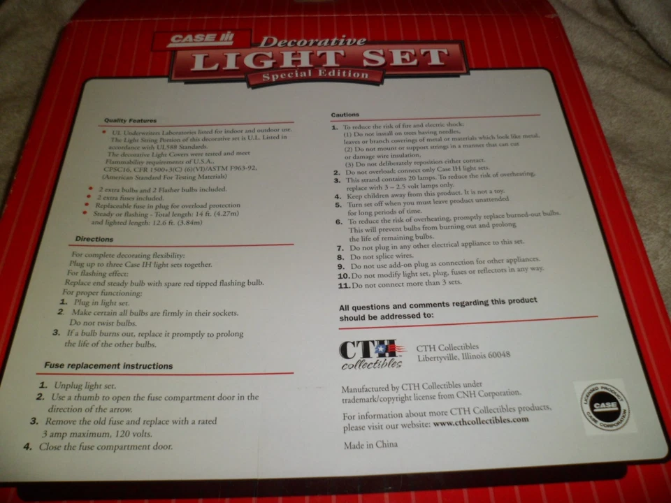 Juego de luces de adorno de árbol de Navidad de 20 piezas International Harvester Holiday Nuevo de Lote Antiguo Foto 4 de 4