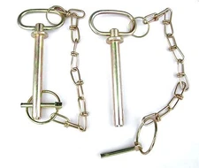 2 GOLIATH INDUSTRIAL 1/2" TRACTOR PINS SAFETY CHAIN WAGON TRAILER HITCH HP12WC