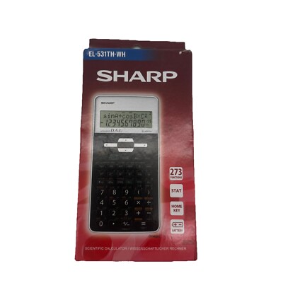 Taschenrechner Sharp EL-531 TH WH Schulrechner Schule Tischrechner Rechner Weiß