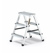 THREE-STEP ALUMINUM DOUBLE-SIDED HOUSEHOLD LADDER 125 KG