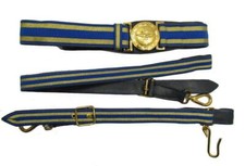RAF Sword Belt RAF Belt 2 Gold Stripes With Long & Short Slings  Size 36