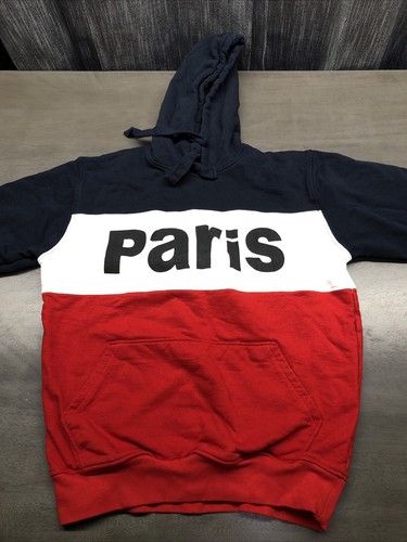 Air De Paris Collection Hooded Pullover Sweater “Paris” Big Print Kangaroo Pkt