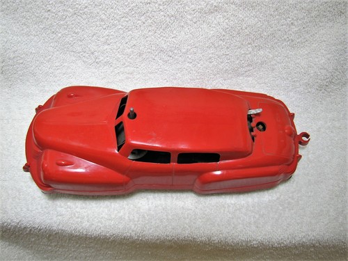 1940'S LARGE WIND UP TOY CAR 3 SPEED MOLD PLASTIC PRESSED STEEL 10 INCH - Picture 3 of 4