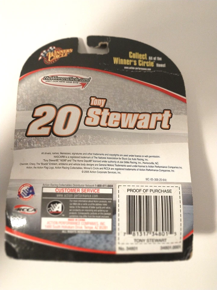 2005 TONY STEWART MADAGASCAR 1/64 DIECAST CAR WITH HOOD MAGNET - Image 2 of 3