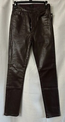 NWT Citizens of Humanity Olivia Slim Ankle Raisin Leatherette Womens Jeans Sz 26
