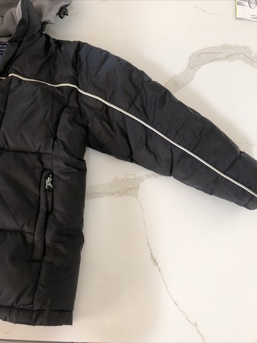Free Tech youth Small S/S Winter Ski jacket coat hooded soft warm full Black - Picture 3 of 11