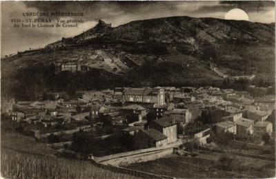 CPA AK St-PÉRAY Gesamtansicht. Im Hintergrund le Chateau de Crussol (660756)