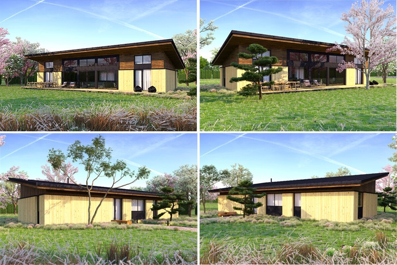 1650 SQ.FT ECO SOLID TIMBER AIRTIGHT PANEL HOUSE KIT MASS WOOD (CLT) HOME PREFAB - thumbnail 9
