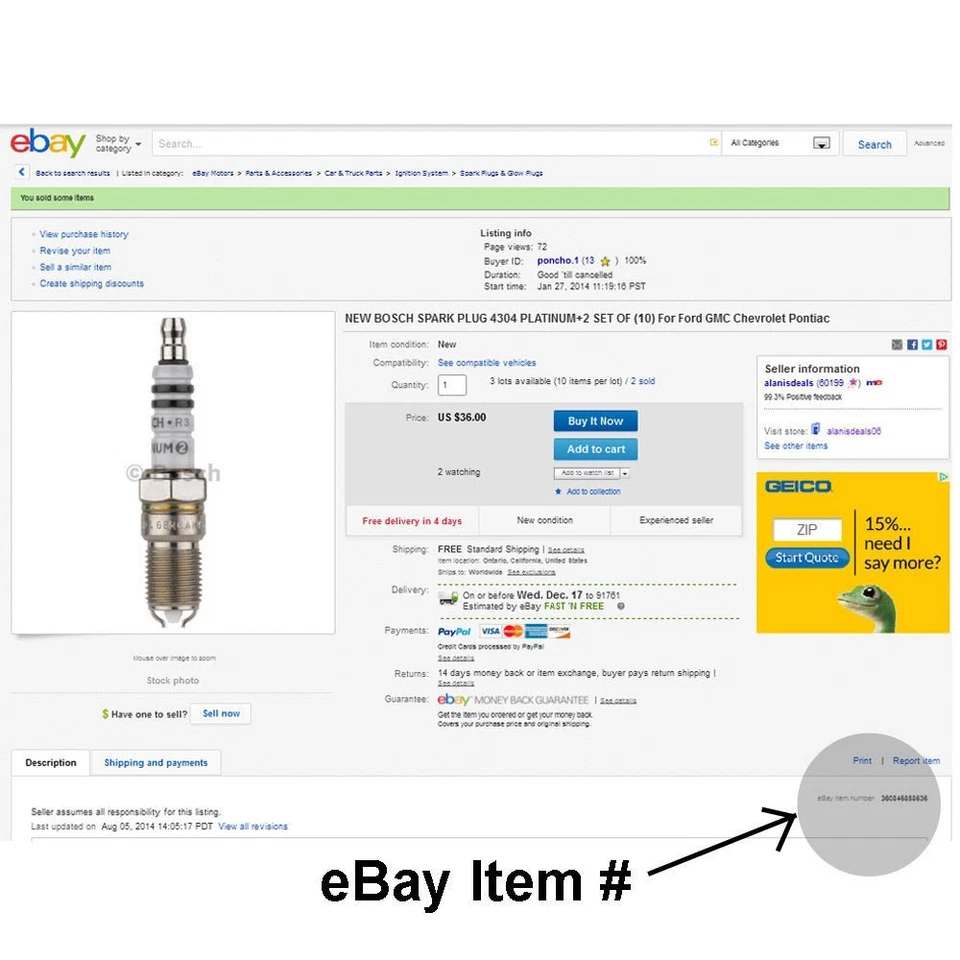 Nuevo juego de 8 bobinas de encendido Delphi + 8 bujías BSH para Ford F-150 2007 Foto 4 de 4