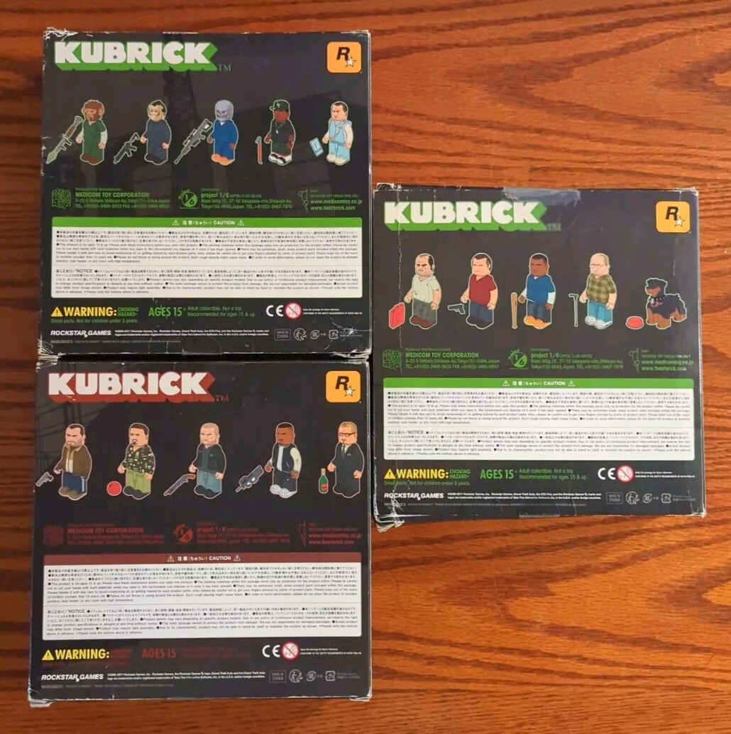 【中古】未開)KUBRICK  grand theft auto V + Ⅳ 3種ｾｯﾄ[91][240091386423] 中古】未開)KUBRICK grand theft auto V + Ⅳ 3種ｾｯﾄ【O堀田店