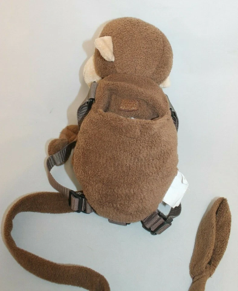 EDDIE BAUER MONO MARRÓN 2 EN 1 ARNÉS COMPAÑERO PELUCHE ANIMAL Foto 4 de 4